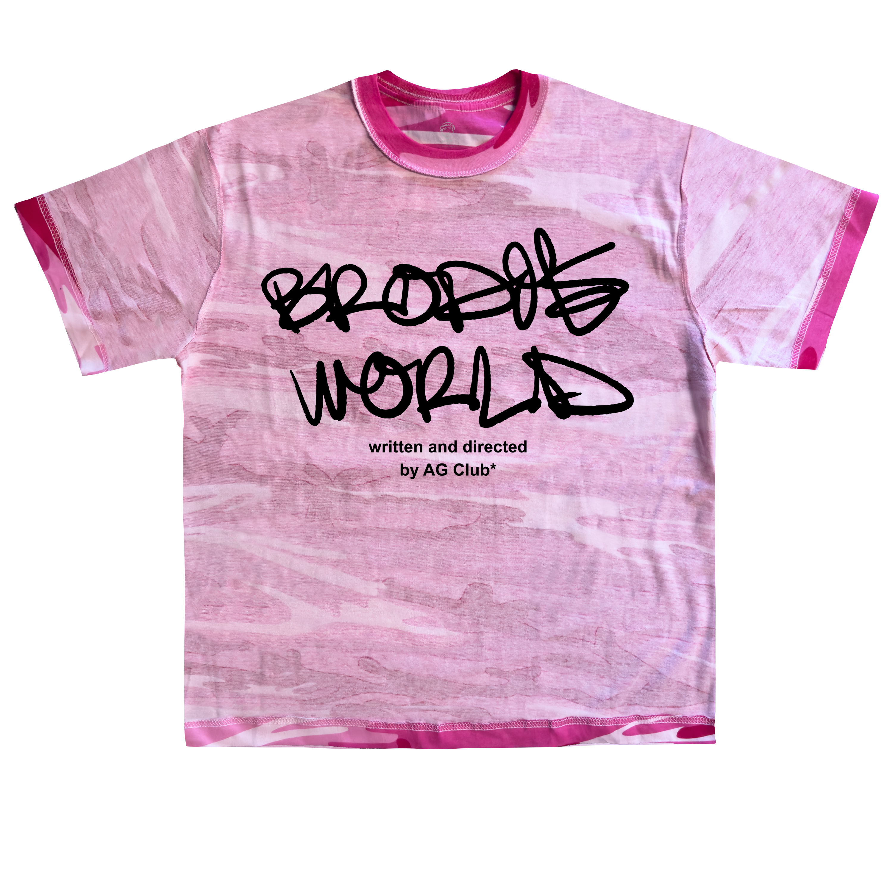 AG4 AG Club - Written and Directed Pink Camo Crop Top